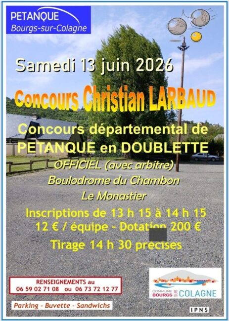 Image 0 : CONCOURS CHRISTIAN LARBAUD