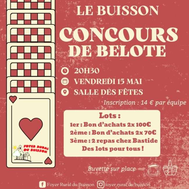 Image 0 : CONCOURS DE BELOTE