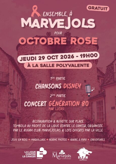 Image 0 : ENSEMBLE À MARVEJOLS POUR OCTOBRE ROSE