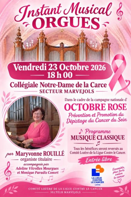 Image 0 : INSTANT MUSICAL ORGUES - OCTOBRE ROSE