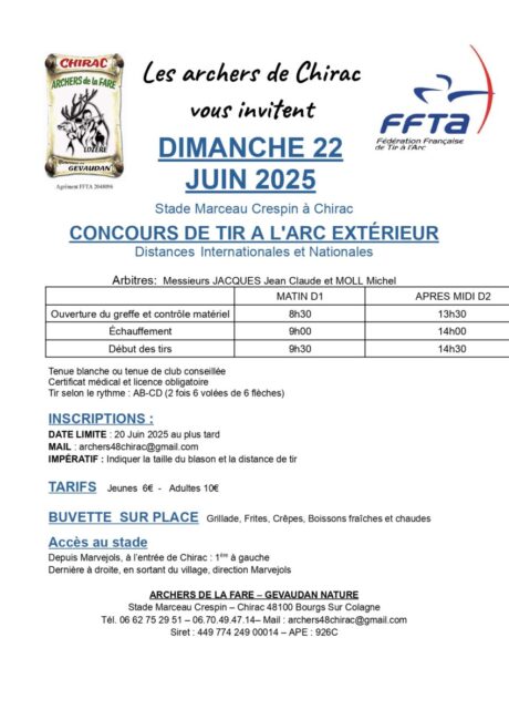 Image 0 : LES ARCHERS DE LA FARE CONCOURS TIR À L'ARC